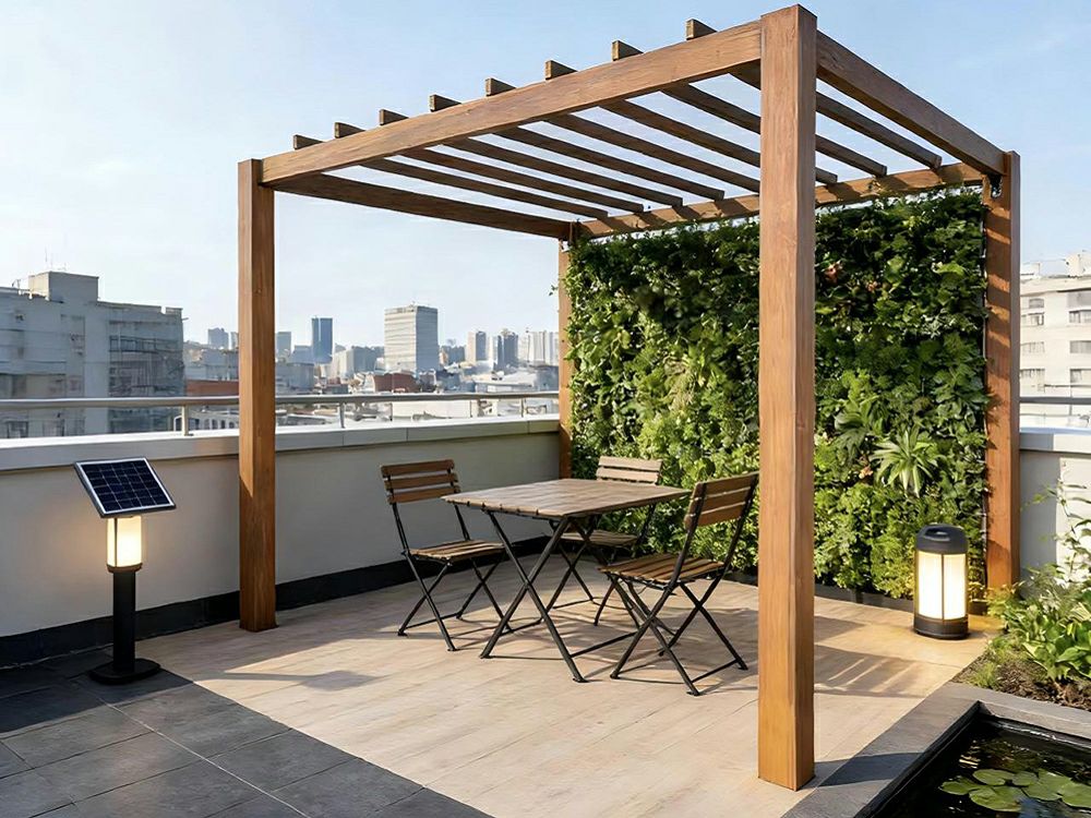 Pergola en bambou